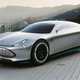 The front 3/4 view of the Mercedes Vision AMG concept.